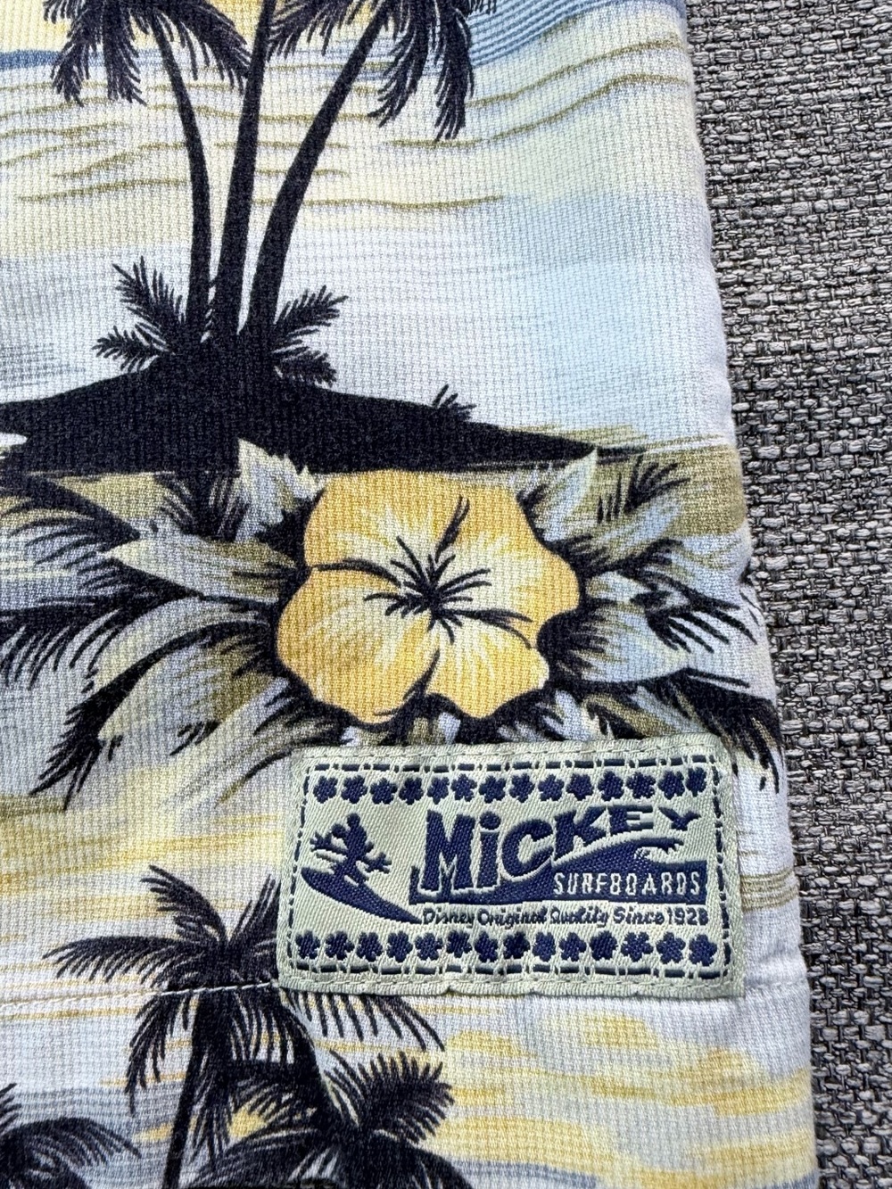Boys Short-Sleeve Hawaiian Shirt - Light Blue & Yellow Tropical Print - Picture 3 of 14